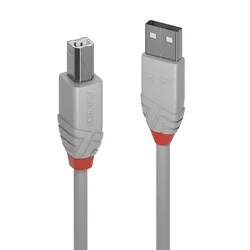 Lindy Kabel USB 2.0 tipa AB, Anthra Line, siv, 2 m, 36683