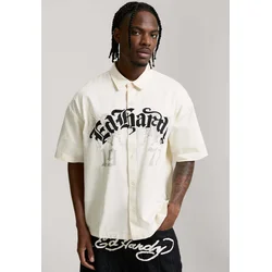 Ed Hardy Srajca  ecru / svetlo siva / črna