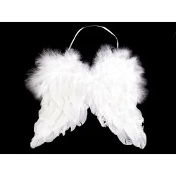 Dekoracija angelska krila 21x25 cm - bela