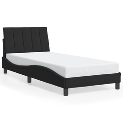 Okvir kreveta s LED-om bez madraca Hanko crni 90 x 200 cm baršunasti