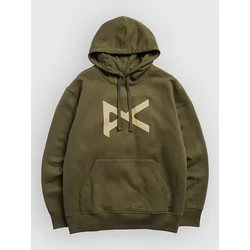 Anon Po moški pulover s kapuco dried moss