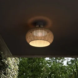 Bover LED zunanja stropna svetilka Perris, rjava/rjava, O 47 cm - Dizajn - rjava, rjava - Aluminij