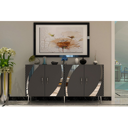 Hanah Home Konzola Hook KB150, 150x75x35 cm, Antracit-srebrne boje