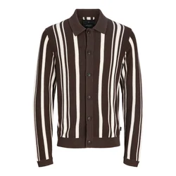 JACK & JONES Pletena jopa JPRBLADEVIN kremna/rjava