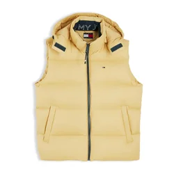 Tommy Jeans Brezrokavnik ESSENTIAL pesek