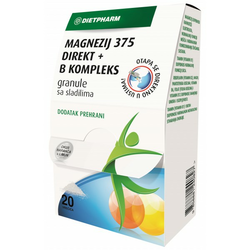 DietPharm Magnezij 375 Direkt + B kompleks, 20 vrečk