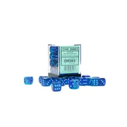 Kockice Chessex - Gemini - Luminary - Blue-Blue & Light Blue - Dice Block 12mm (36)