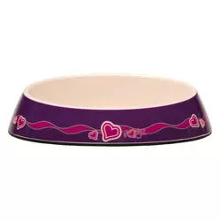 ROGZ Melamin posuda za mace PURPLE HEARTS, 200 ML