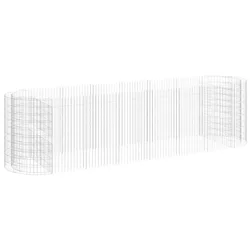 Gabionska povišena gredica od pocinčanog željeza 400x100x100 cm