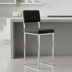 Hanah Home barska stolica Retro 66, antracit tkanina od poliestera i lana
