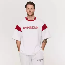 GymBeam Premium Heavyweight Varsity T-Shirt White