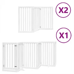 Vrata za pse s vratašcima 12 panela sklopiva 600 cm drvo topole