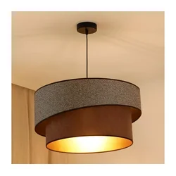 Brilagi - Luster na sajli VEGAS SHINE 1xE27/15W/230V O 50 cm siva/smeđa
