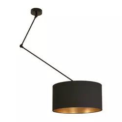 Podesivi LED luster na štapu GORTA 1xE27/60W/230V crna/zlatna