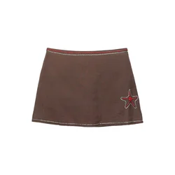 Pull&Bear Krilo temno rjava/temno rdeča/srebrna