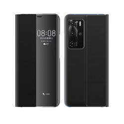 Etui/ovitek s prednjim oknom za Huawei P40 Pro | Črn