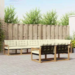 Set vanjskih sofa s jastukom 8 pcs Bijela i krem