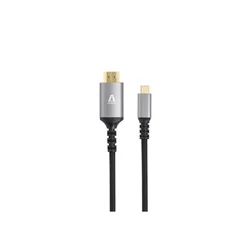 Kabl AVAX AV9021 / HDMI to USB-C / 60W / 1.5 m braided / Silver