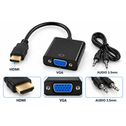 MKS HDMI na VGA adapter sa 3/5 mm audio kablom