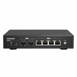 QNAP Systems QSW-2104-2S 6-portni neupravljani prekidač [2x 10GbE SFP + 4x 2.5GbE bez ventilatora]