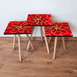 Hanah Home Set klub stočića 3Shp193, 3 komada, Siva