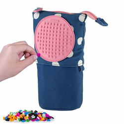PIXIE CREW Pop Up etui modro z belimi pikami, majhen panel