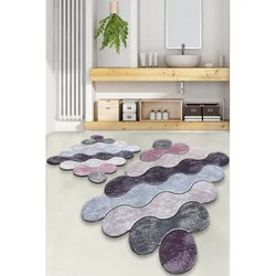 Lessentiel Maison Kupatilski otirači, Circle Purple, 2 komada