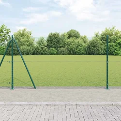 vidaXL Ograja v Obliki Heksagona Zelena 1,2x100 m Jeklo