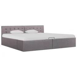 Vidaxl Dvižni posteljni okvir taupe blago 180x200 cm