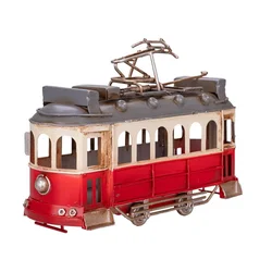 Tramvaj rdeča 16,5 cm kovinski prosti tek