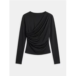 Sinsay - Nabrana bluza - crno