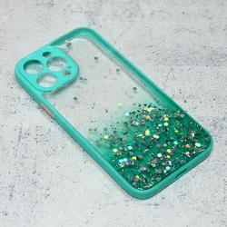 TELEMPIRE Maska za iPhone 13 Pro Max 6.7 Frame Glitter tirkizna