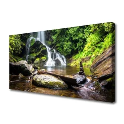 tulup.si Slika na platnu Forest stream slap narava 120x60 cm
