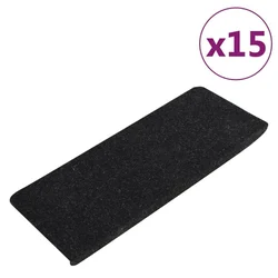 Samoljepljivi otirači za stepenice 15kom 65x24,5x3,5cm antracit