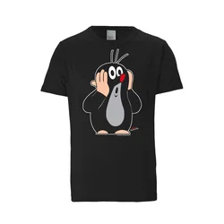 LOGOSHIRT Majica Der kleine Maulwurf  siva / rdeča / črna / bela