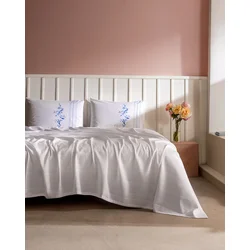 Madame Coco Set letnje posteljine Mathilda, Dvokrevetni, Pique, Beli