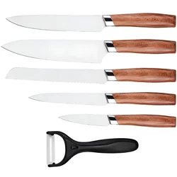 Set kuhinjskih noževa WT - 40895 - Smeđa KP40895