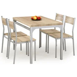 Trpezarijski set MALCOLM 110x70 cm metal/hrast sonoma