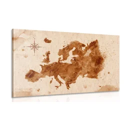 Slika retro zemljevid Evrope - 60x40
