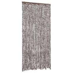 Vidaxl Zavesa proti mrčesu rjava in bela 100x220 cm šenilja