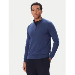 Bugatti Majica z dolgimi rokavi 8330-25044F Mornarsko modra Regular Fit