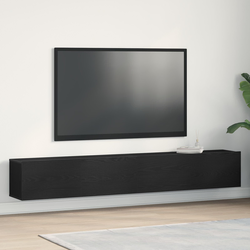 TV ormar 2 pcs Crna 100 x 30 x 30 cm Konstruirano drvo