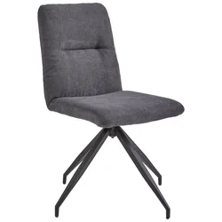 STOLICA antracit, crna metal, tekstil