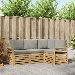 Setovi sofa 4 pcs Bijela i svjetlosiva 190 x 130,5 x 73 cm