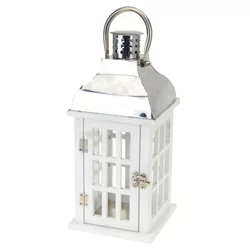 Lampion 39cm belo-srebrn xxx