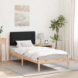 Krevetni okvir s tapiciranim uzglavljem Crna 100 x 200 cm