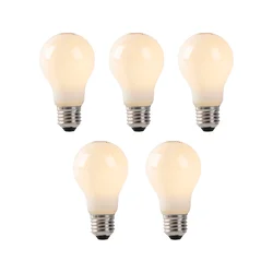 Set 5 LED žarnic z opalom 1W 80lm 2200K