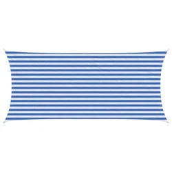 Vidaxl Senčna platna Modra in bela 2 x 4,5 m HDPE