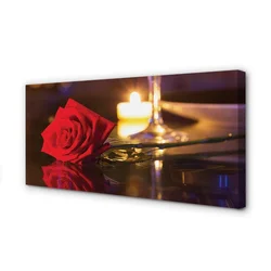 tulup.si Slika na platnu Rose sveča steklo 120x60 cm