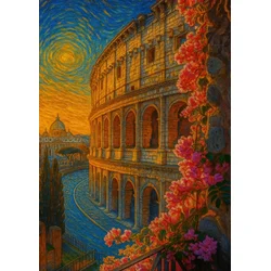 Plakat Rim v slogu Van Gogha 50x70 cm